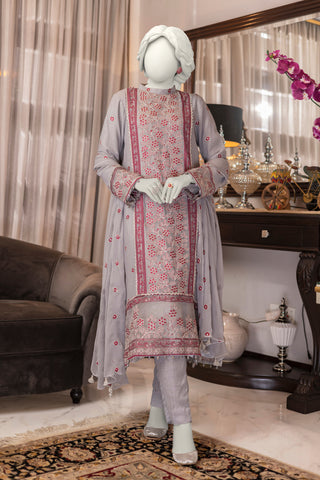 Crimson - Chiffon Luxury Rtw 3Pc