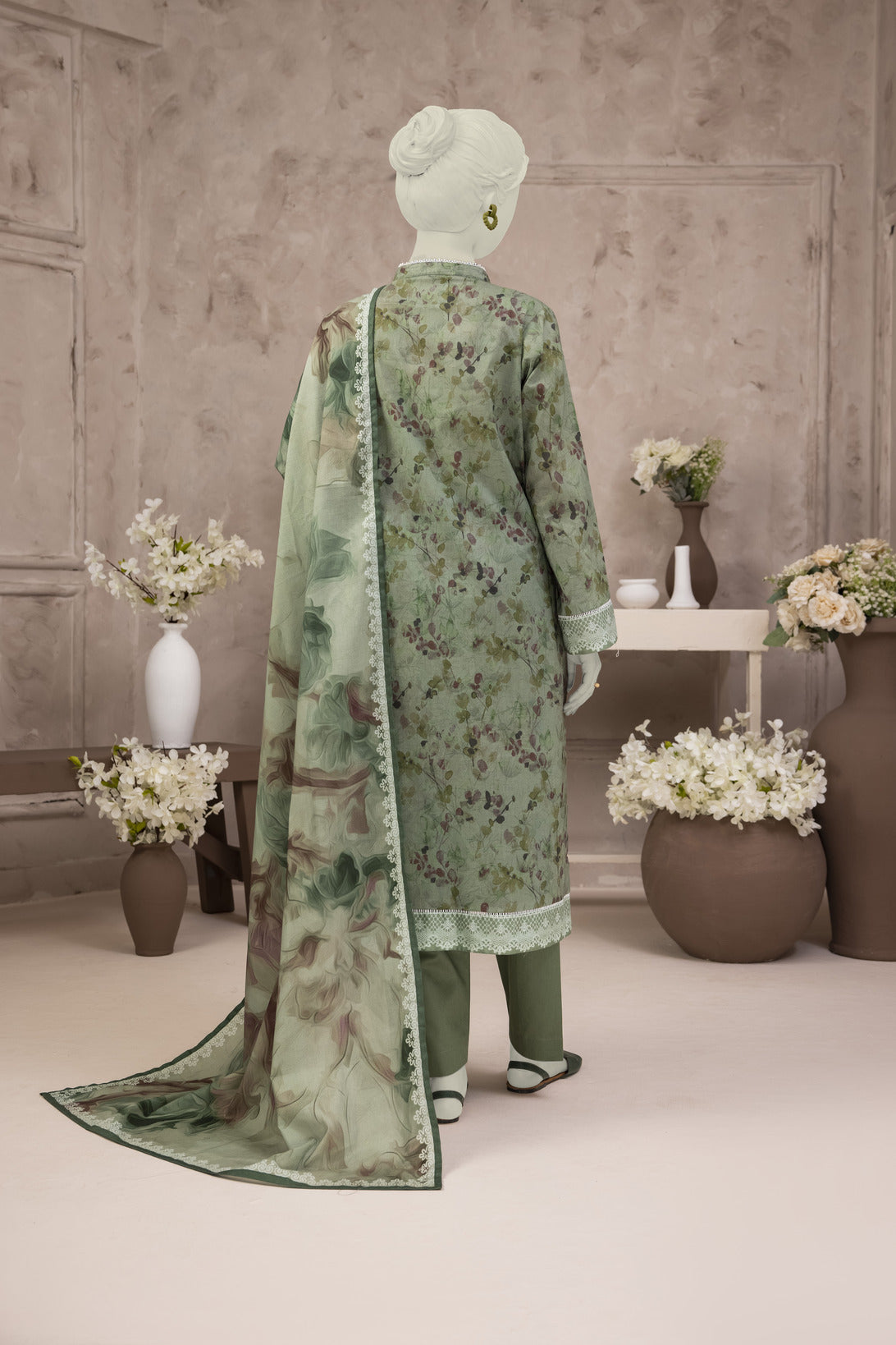 NUSL3203 Printed Lawn Suit - 3Pc