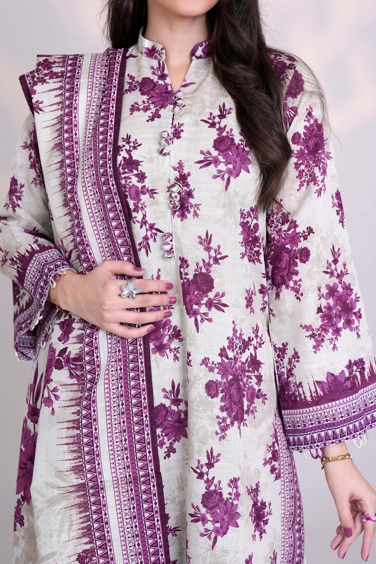IRIS - Printed Unstitched Khaddar Suit (3 Piece) 3162