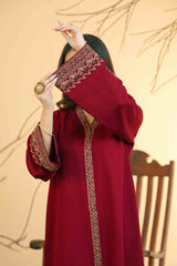 Embroidered Silk Karandi Suit - Stitched 2 PC - 2077