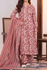 NUSLW3081 Printed Lawn Suit - Unstitched 3Pc