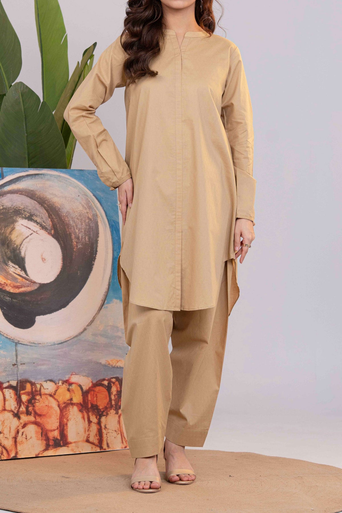 NPSS2099 Dobby Lawn Suit - Stitched 2Pc