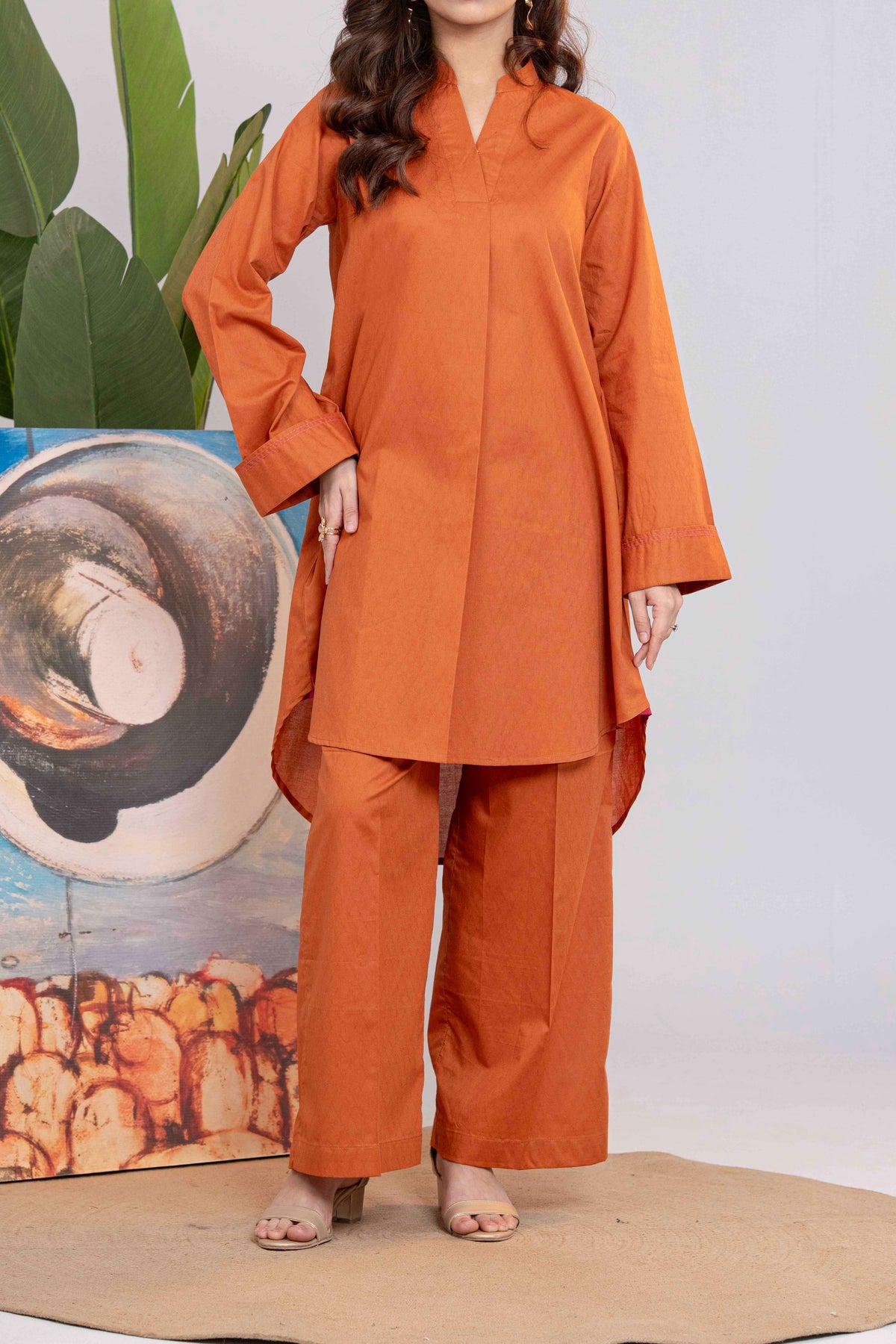 NPSS2100 Dobby Lawn Suit - Stitched 2Pc