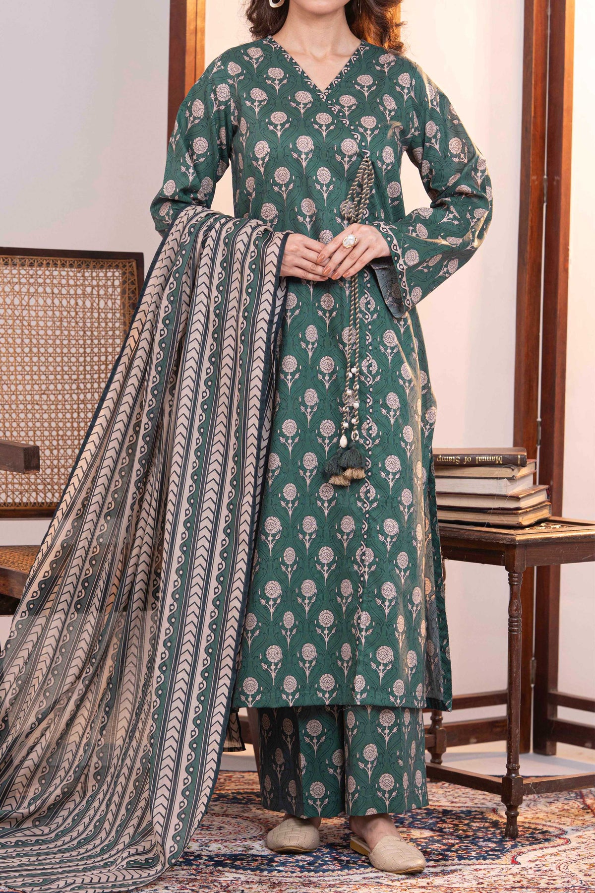 NUSLW3039 Printed Lawn Suit - Unstitched 3Pc