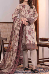 NUSLW3046 Printed Lawn Suit - Unstitched 3Pc