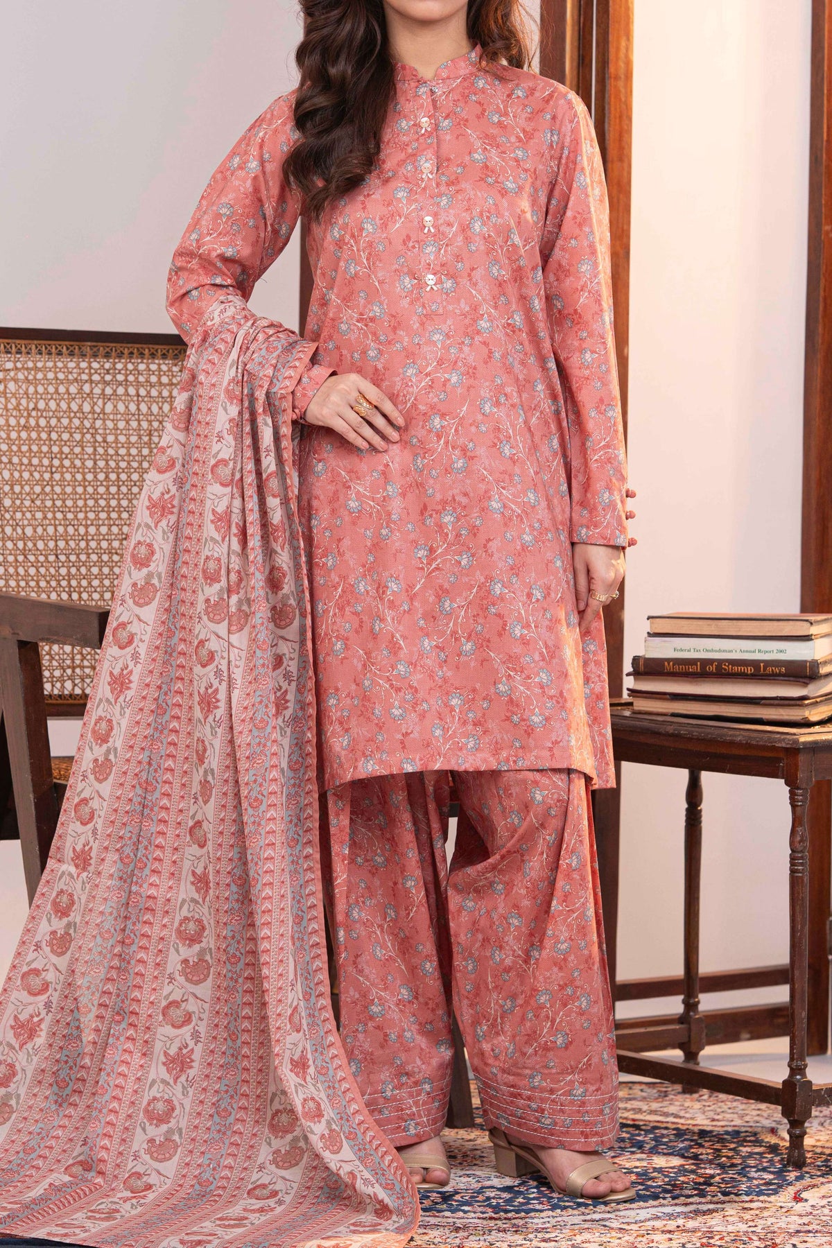 NPSLW3099 Printed Lawn Suit - Stitched 3Pc