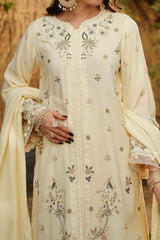 FLAVIA - Peach Embroidered (3Pcs) - 3211