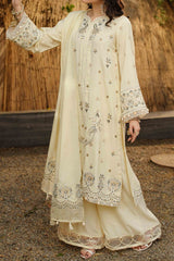 FLAVIA - Peach Embroidered (3Pcs) - 3211