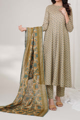 SANDY - Printed Unstitched Khaddar Suit (3 Piece) 3192