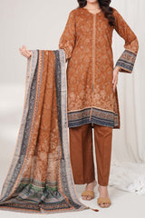 TAWNY - Printed Unstitched Khaddar Suit (3 Piece) 3175