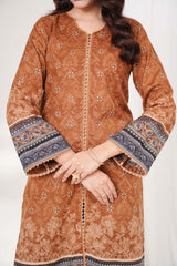 TAWNY - Printed Unstitched Khaddar Suit (3 Piece) 3175