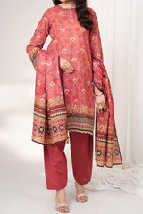 POM - Printed Unstitched Khaddar Suit (3 Piece) 3190