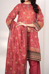 POM - Printed Unstitched Khaddar Suit (3 Piece) 3190