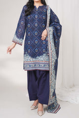 MIDNIGHT - Printed Unstitched Khaddar Suit (3 Piece) 3181