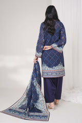 MIDNIGHT - Printed Unstitched Khaddar Suit (3 Piece) 3181