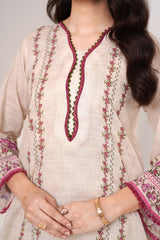 BLOOM - Printed Unstitched Khaddar Suit (3 Piece) 3148