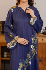 Npslr115 Printed Raw Silk Lawn - Stitched 1Pc