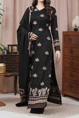 NOIR - Unstitched Velvet Jacquard Suit (3 Piece) 3196