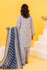 Grey printed 3 piece lawn suit for women with lawn dupatta and cambric trouser
Printed lawn shirt in Grey color for ladies