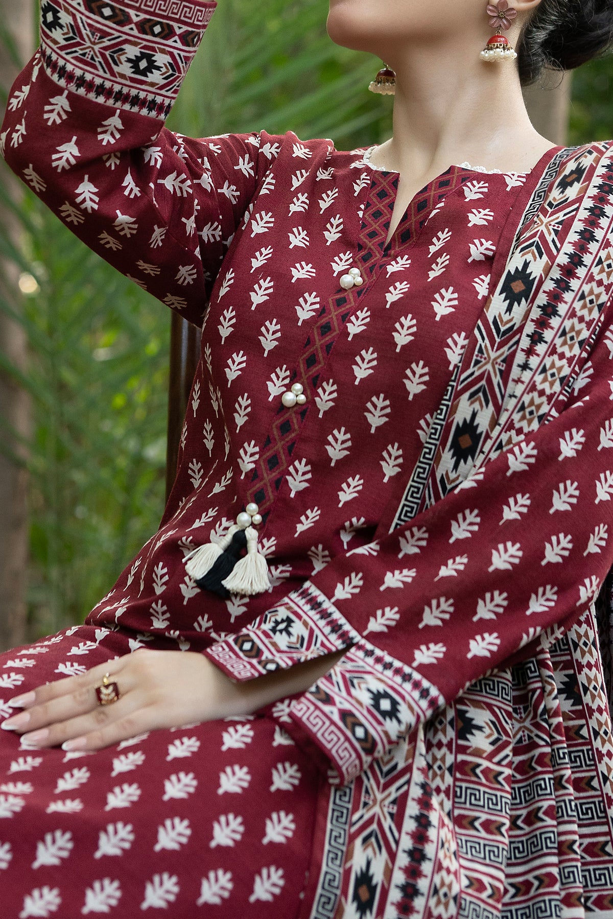 NUW3074 Digital Printed Khaddar Suit - 3 Piece