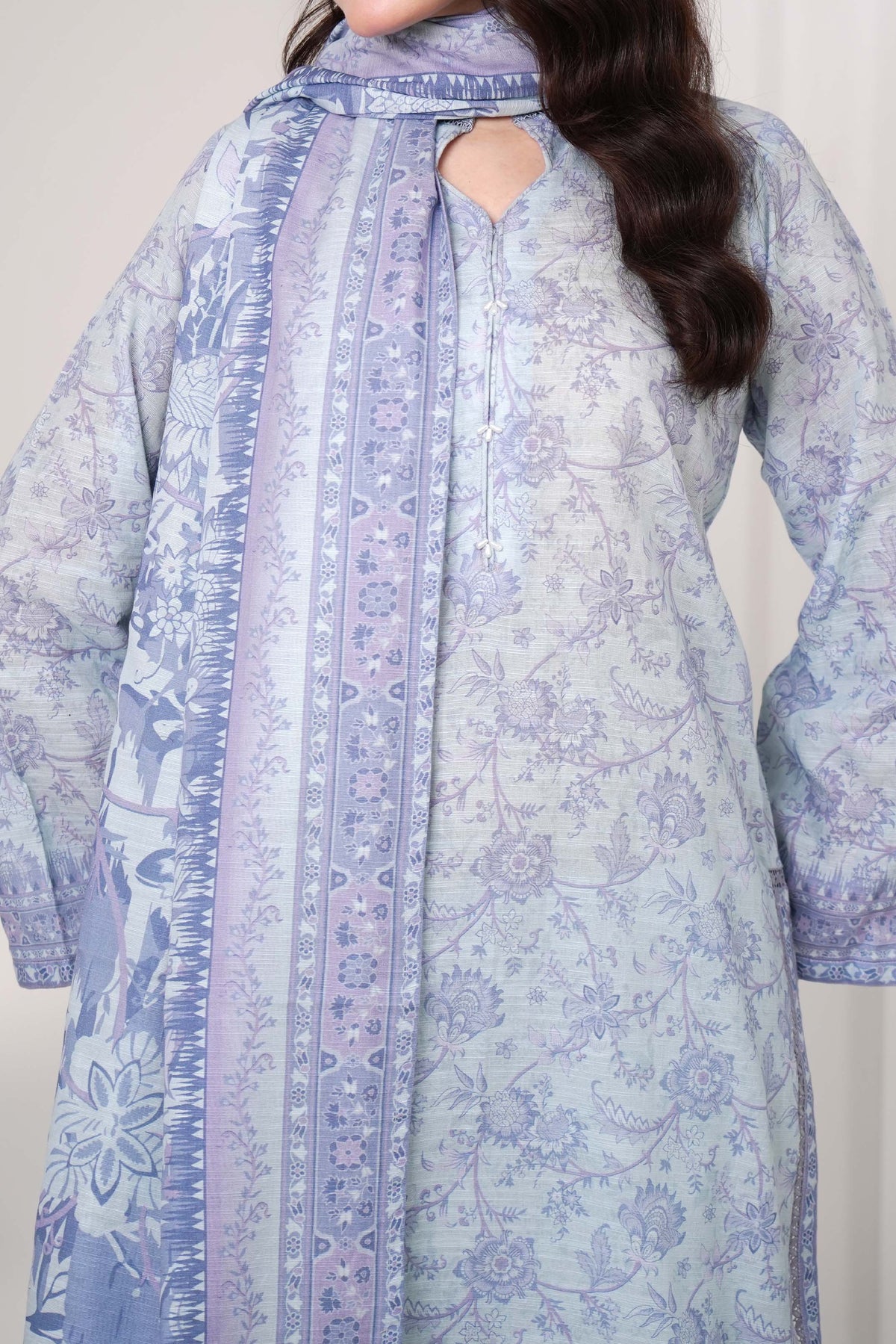 PANSY - Printed Unstitched Khaddar Suit (3 Piece) 3138