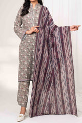 ASHY - Printed Unstitched Khaddar Suit (3 Piece) 3126