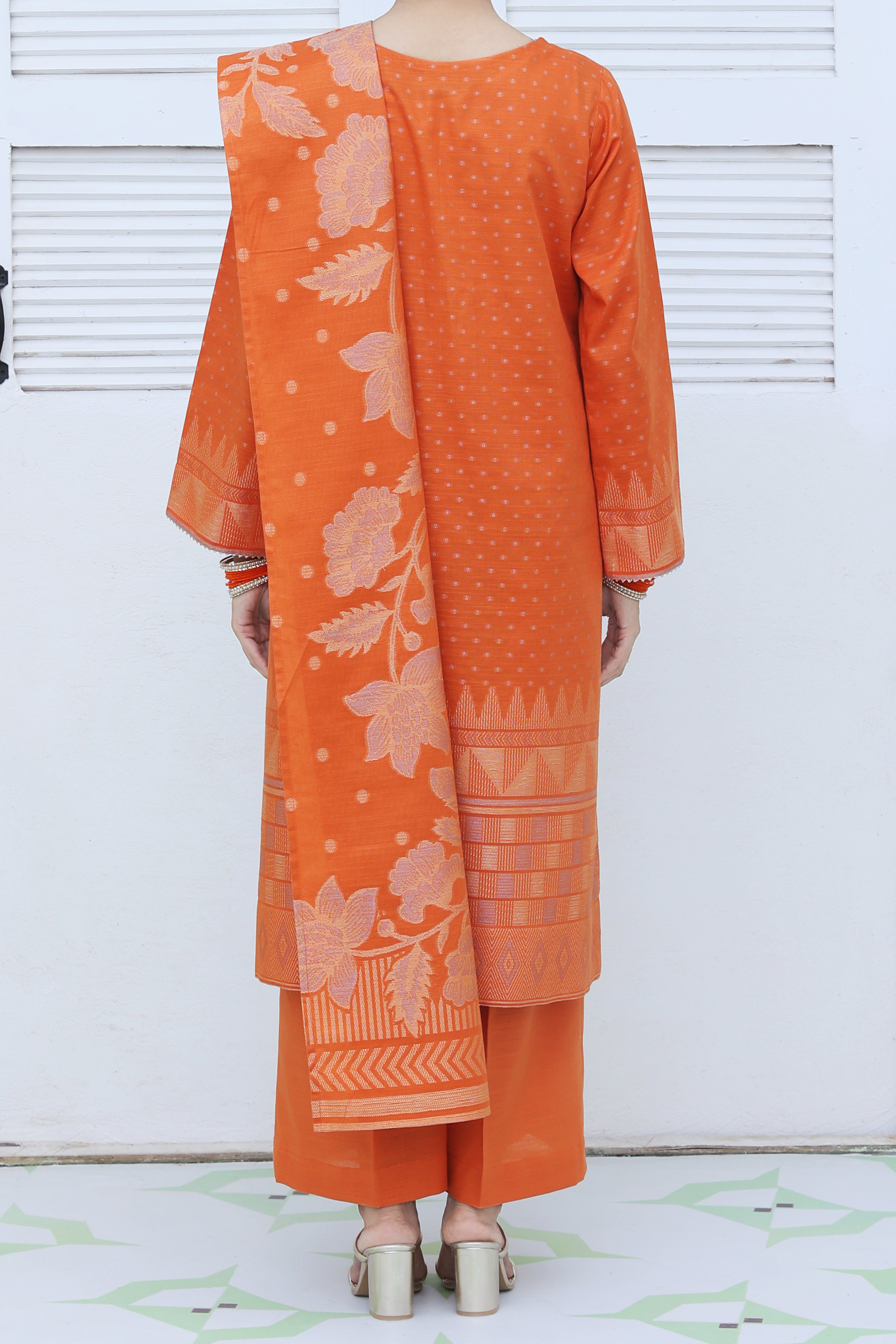 NUWJ3109 Jacquard Khaddar Suit - 3 Piece