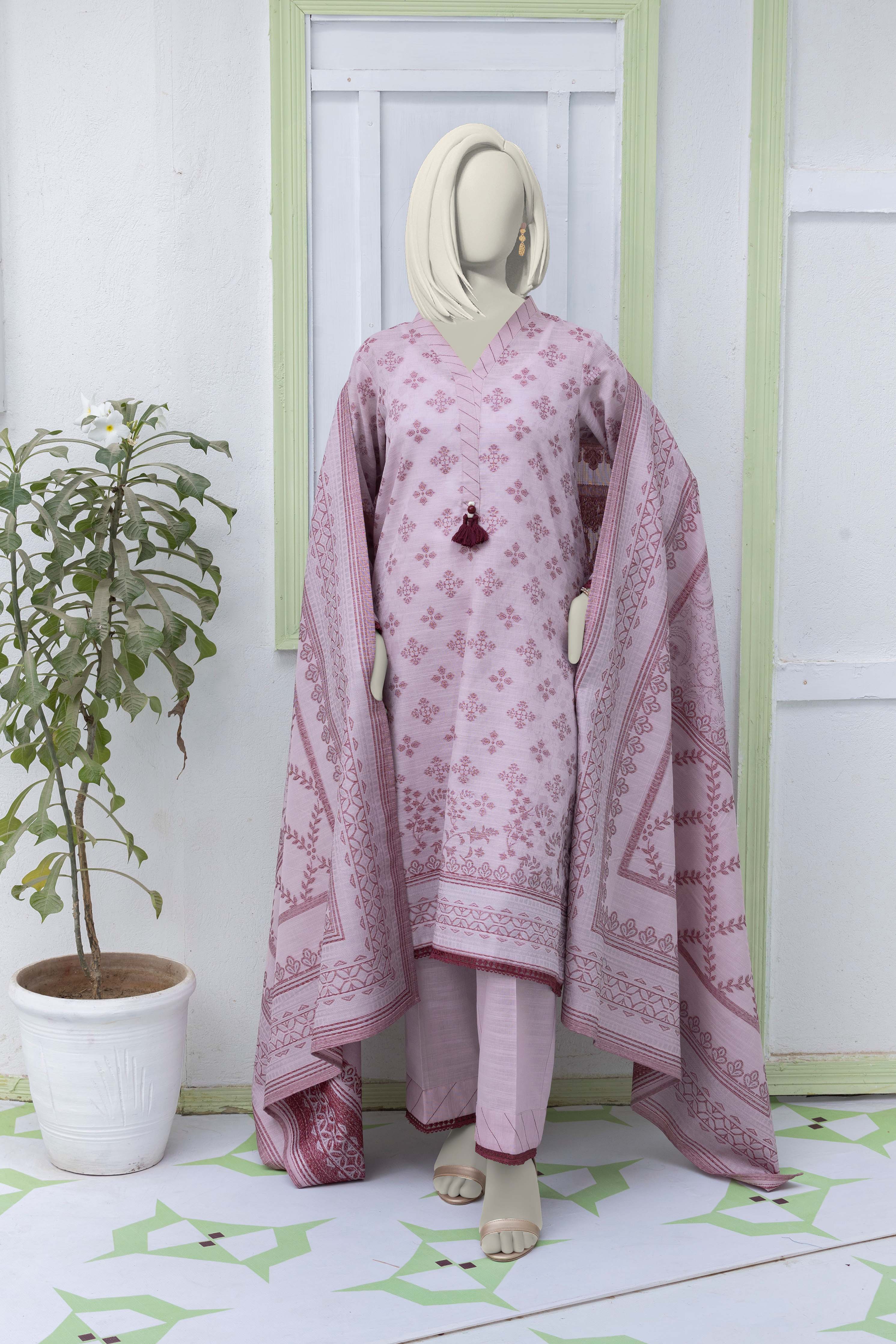 NUWJ3105 Jacquard Khaddar Suit - 3 Piece