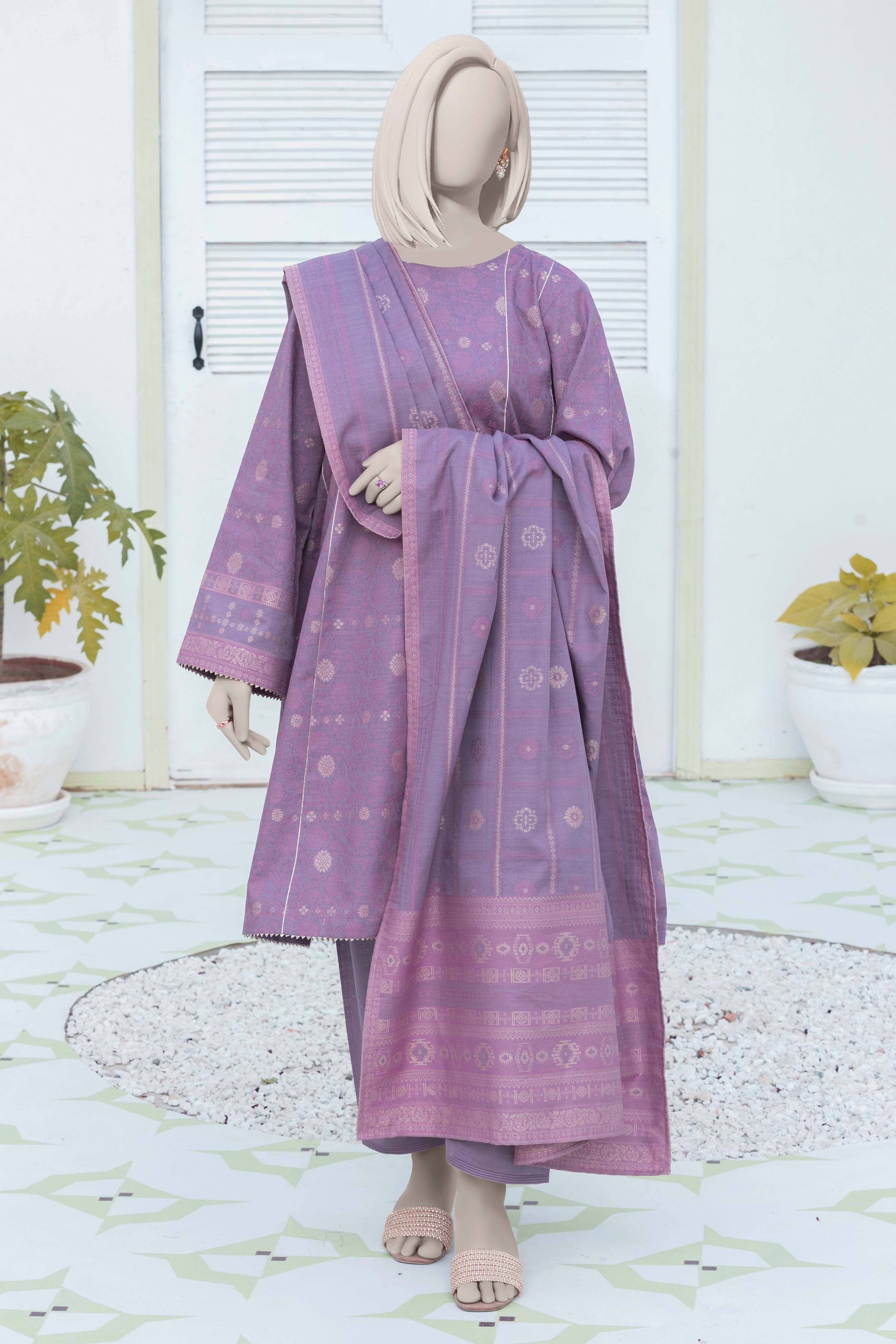 NUWJ3103 Jacquard Khaddar Suit - 3 Piece