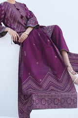 NUSJ3328 Jacquard Lawn Suit - Unstitched 3Pc