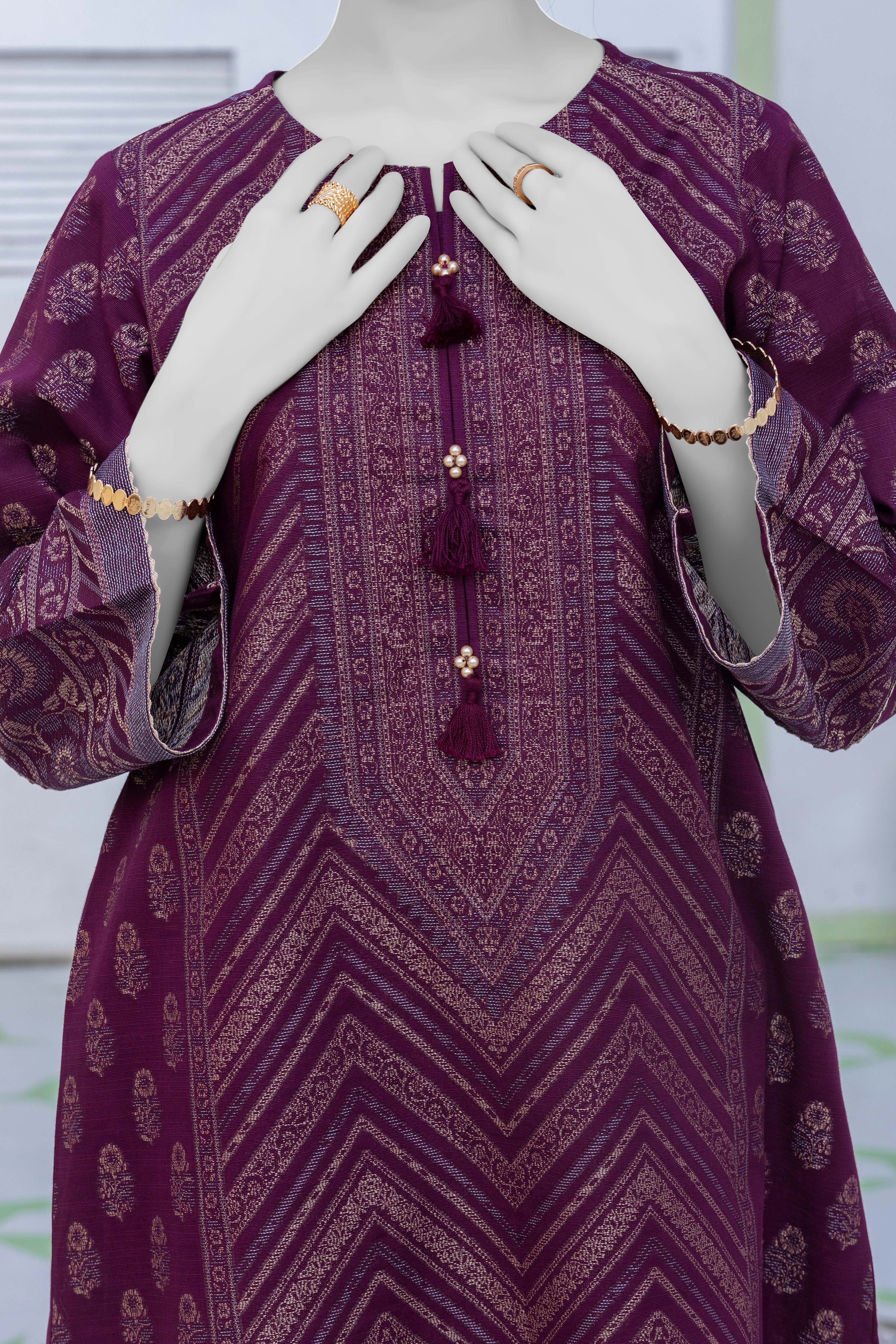 NUWJ3108 Jacquard Khaddar Suit - 3 Piece