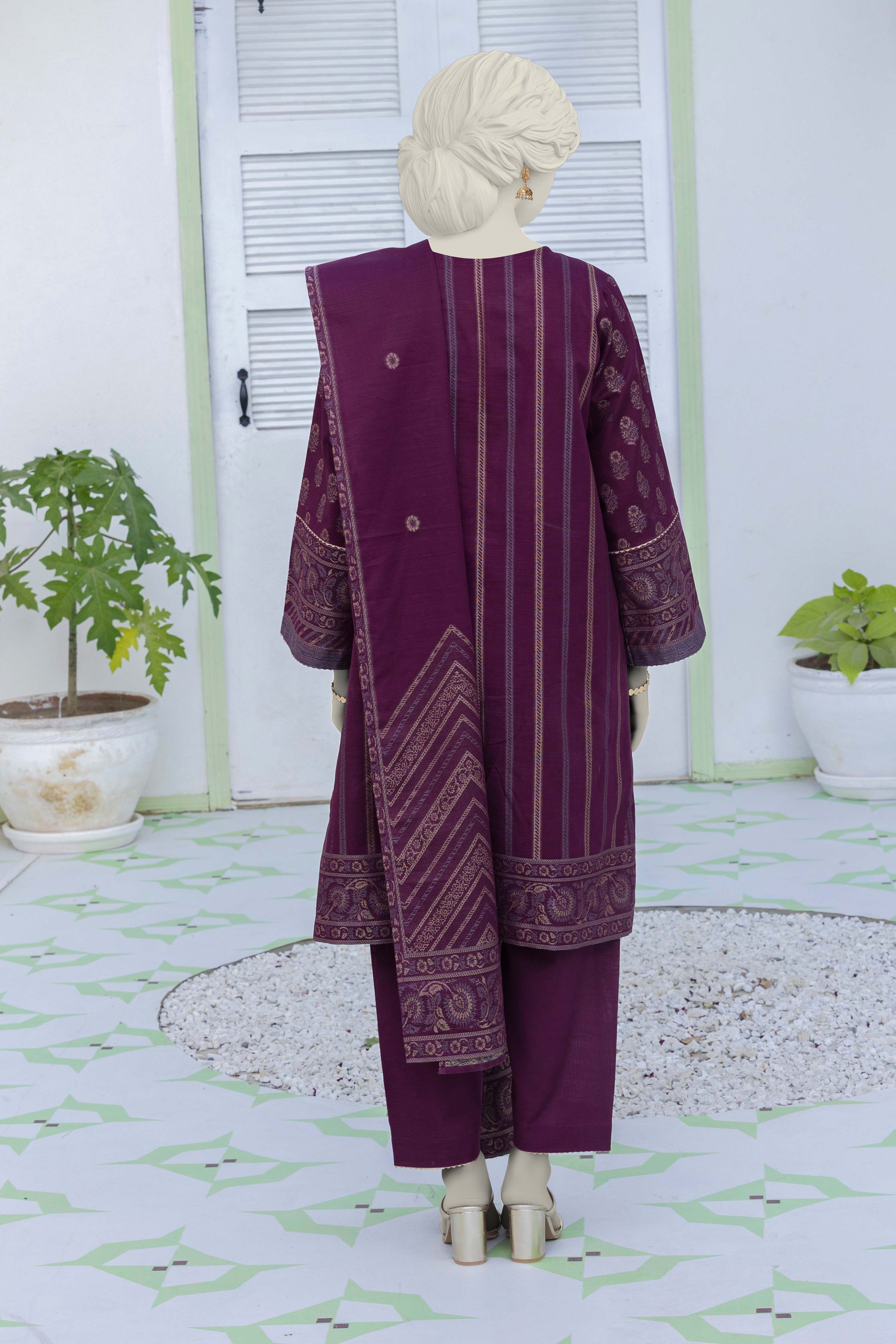 NUWJ3108 Jacquard Khaddar Suit - 3 Piece