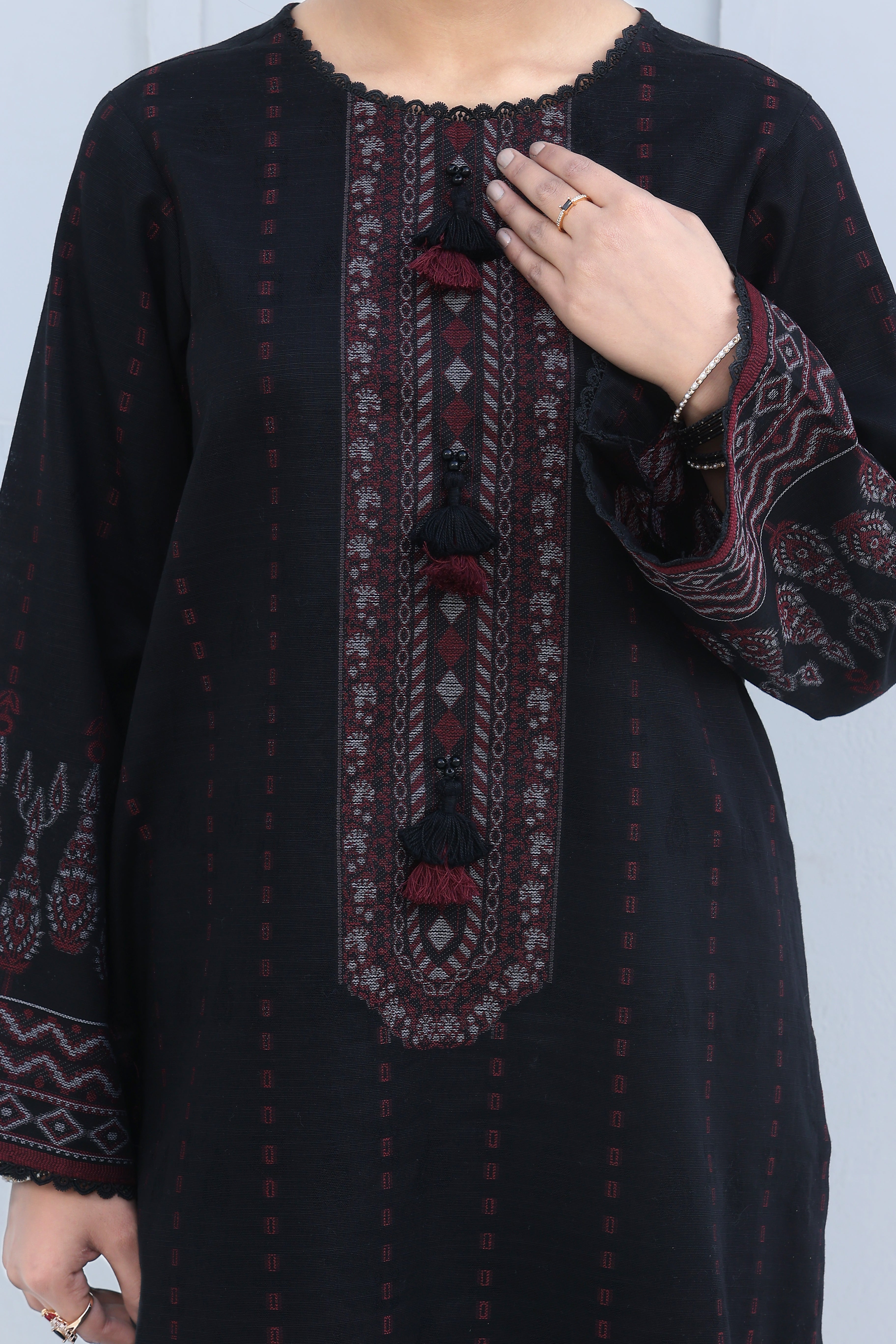 NUWJ3104 Jacquard Khaddar Suit - 3 Piece