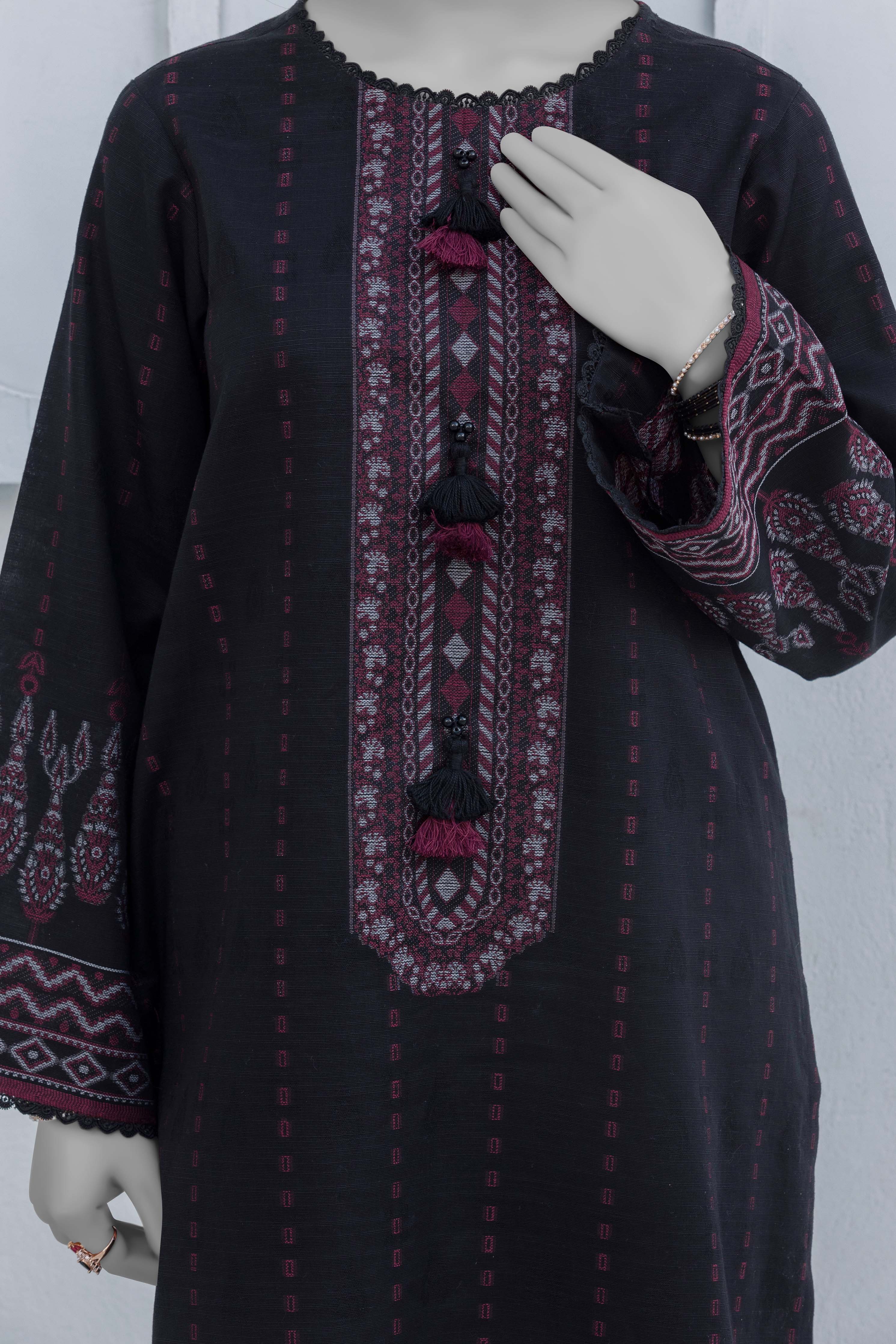 NUWJ3104 Jacquard Khaddar Suit - 3 Piece