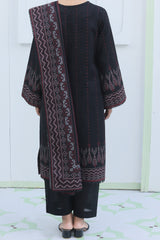 NUWJ3104 Jacquard Khaddar Suit - 3 Piece