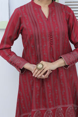 NUSJ3329 Jacquard Lawn Suit - Unstitched 3Pc