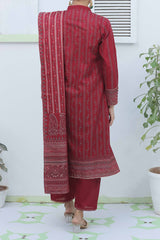 NUSJ3329 Jacquard Lawn Suit - Unstitched 3Pc