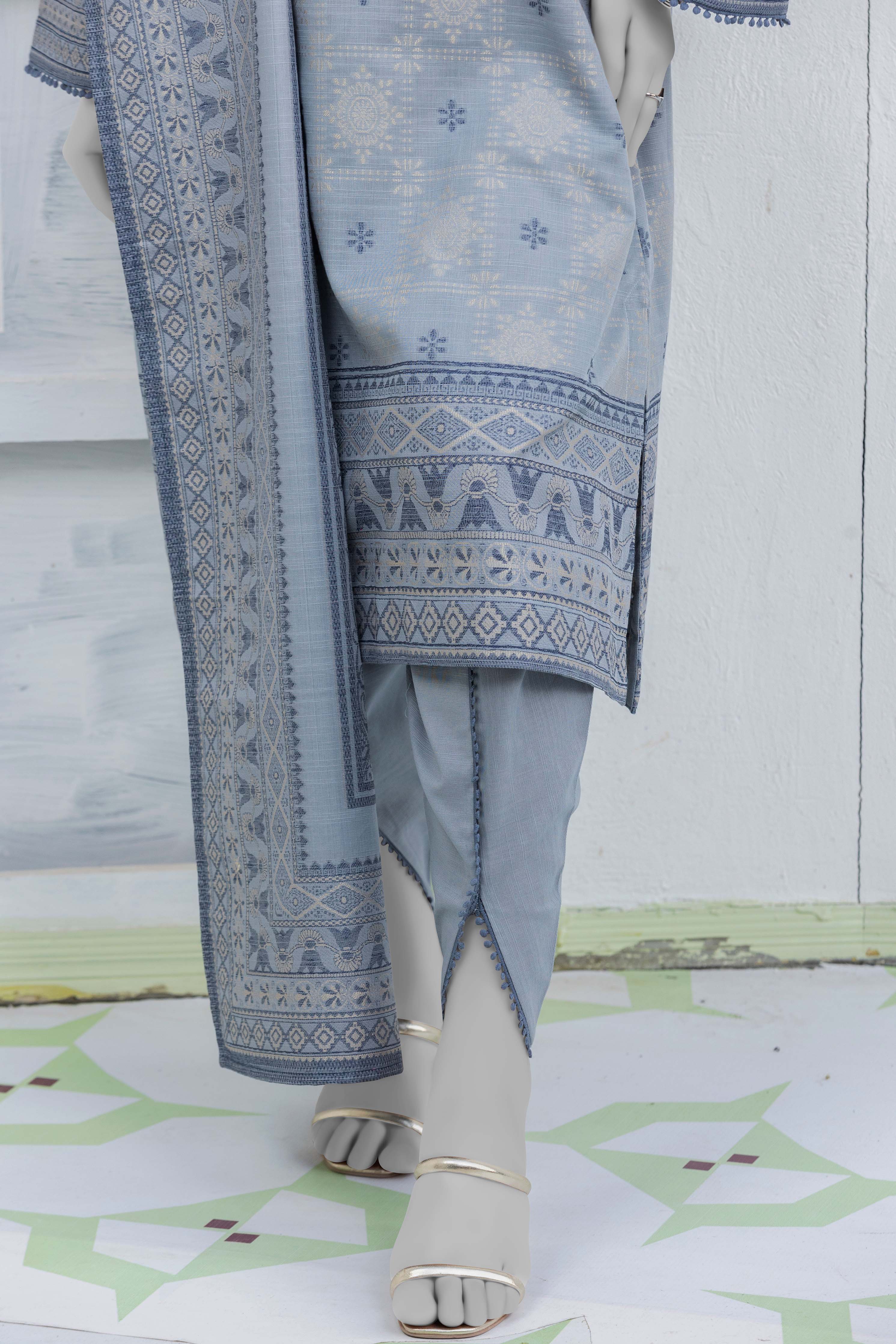 NUWJ3102 Jacquard Khaddar Suit - 3 Piece