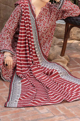 NUW3091 Digital Printed Khaddar Suit - 3 Piece