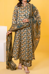 NPSLW3073 Printed Lawn Suit - Stitched 3Pc