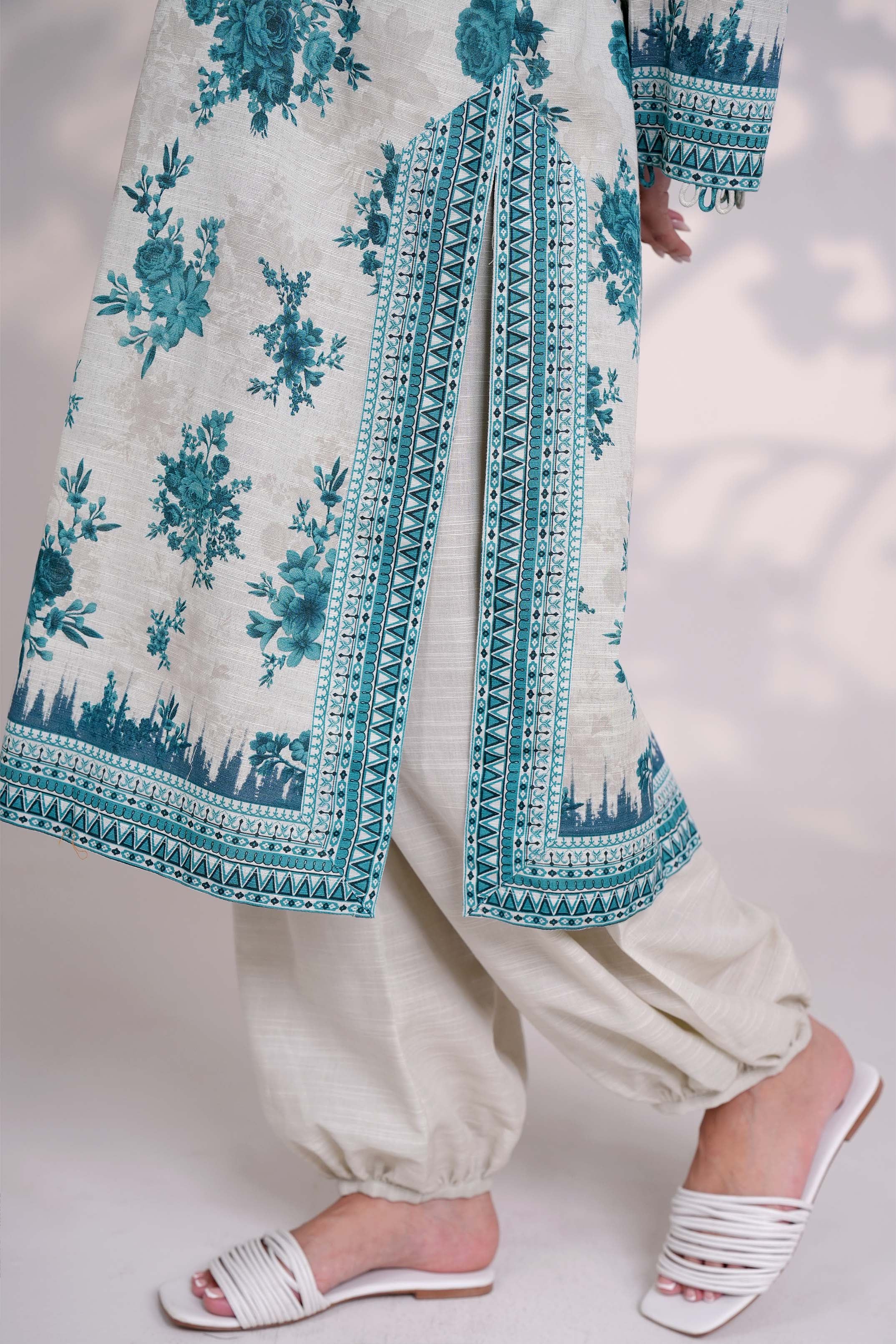 COOL WATER - Printed Unstitched Khaddar Suit (3 Piece) 3144