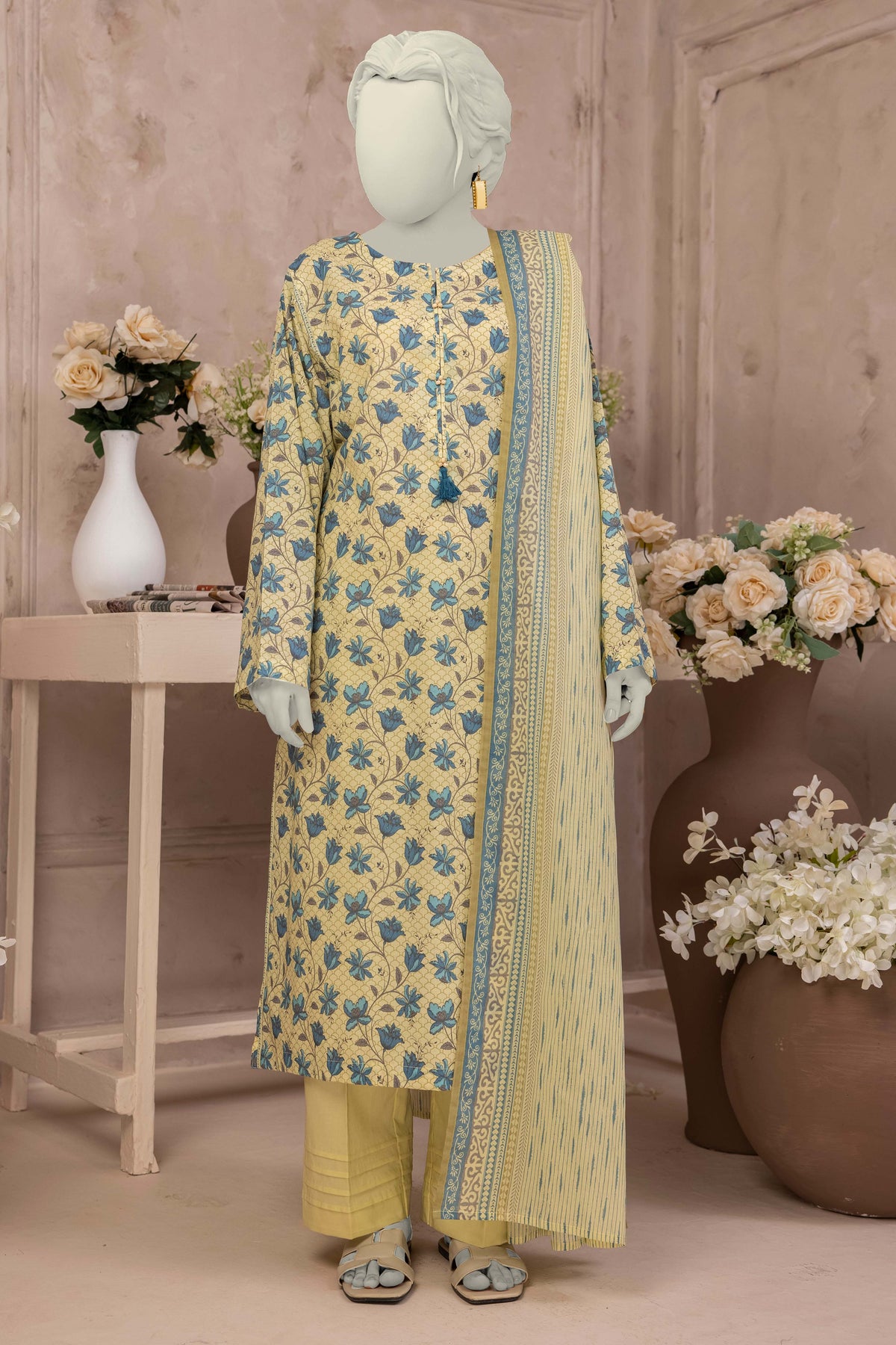 NUSL3205 Printed Lawn Suit - 3Pc