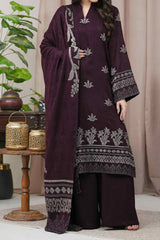 PLUM - Unstitched Velvet Jacquard Suit (3 Piece) 3199
