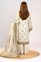 NUSLW3028 Printed Lawn Suit - Unstitched 3Pc