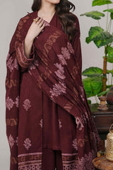 LUXE - Unstitched Velvet Jacquard Suit (3 Piece) 3200