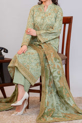 NUSLW3405 Printed Lawn Suit - Unstitched 3Pc