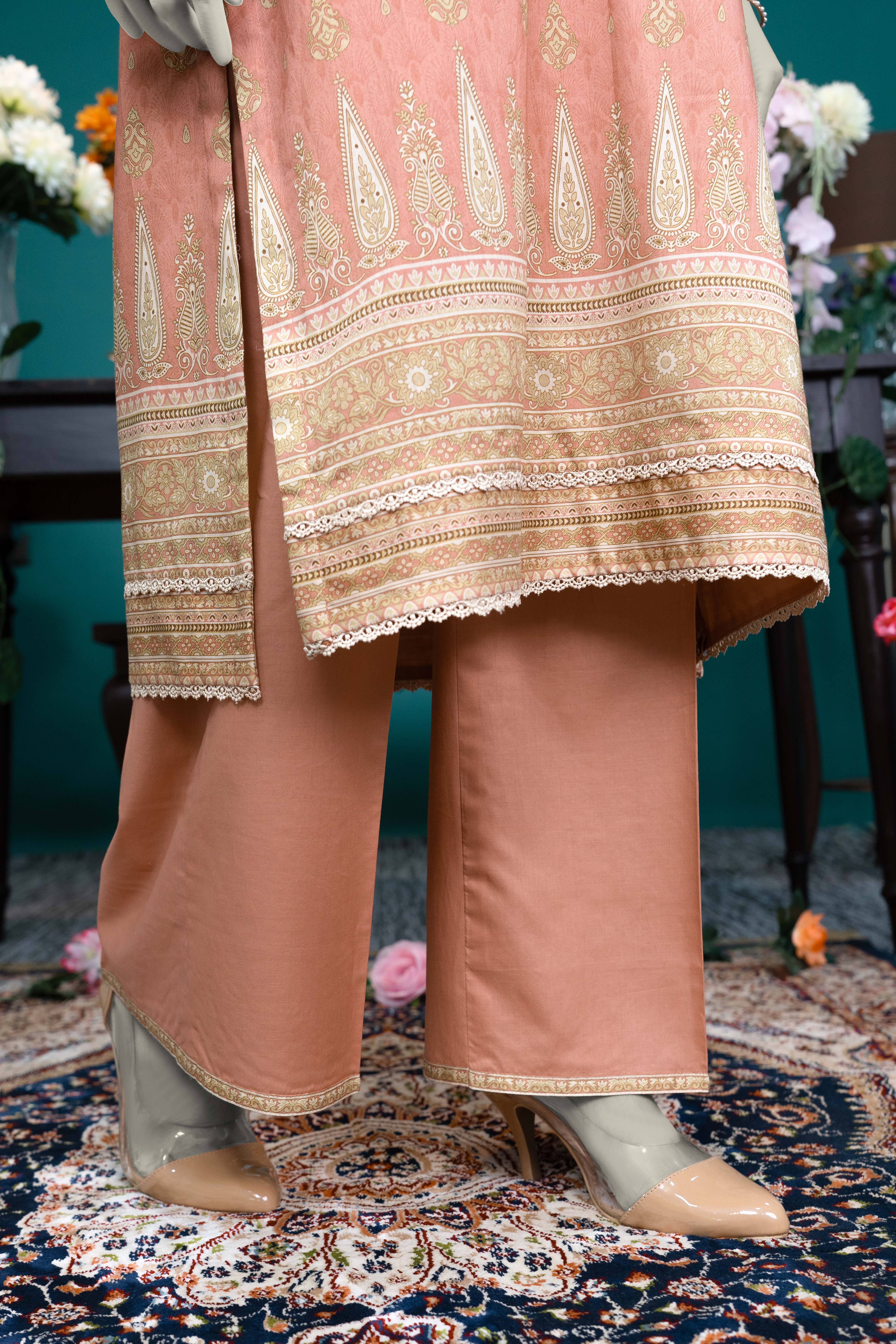 NPSF3168 Fancy Lawn Suit - Stitched 3 PC