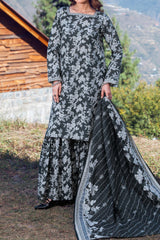 SABLE - Printed Unstitched Khaddar Suit (3 Piece) 3141