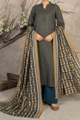 NUW3060 Digital Printed Khaddar Suit - 3 Piece