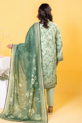 NUSLW3026 Printed Lawn Suit - Unstitched 3Pc